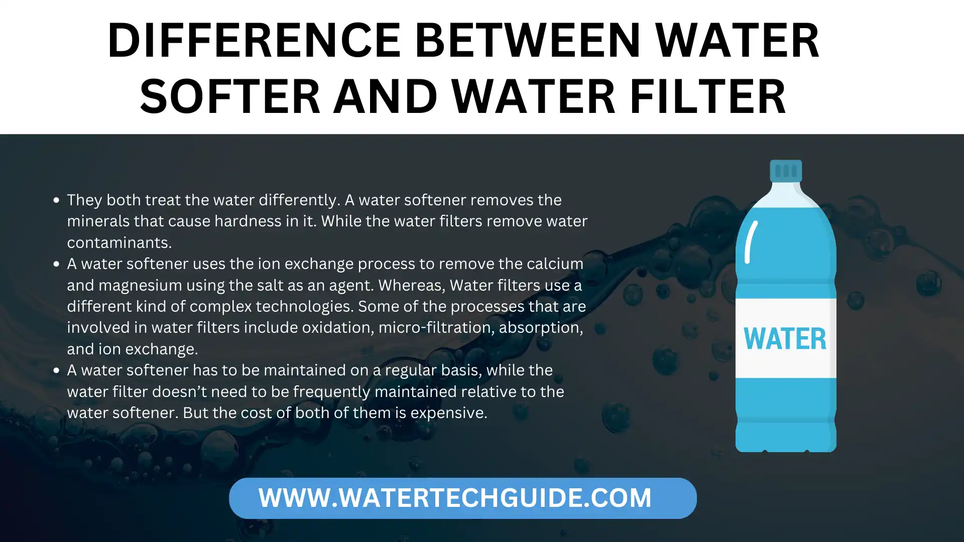 Difference Between Water Softer and Water Filter