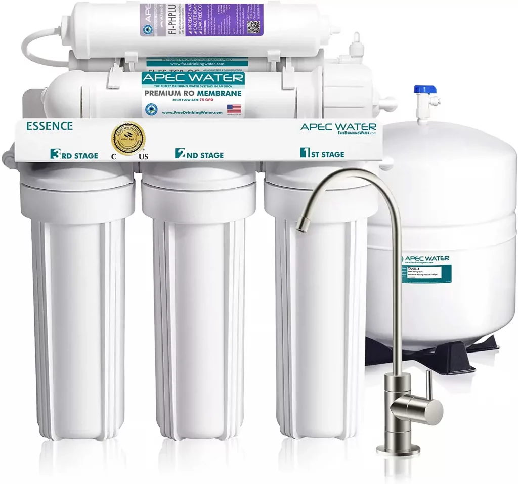 APEC Top Tier 5-Stage Ultra Safe Reverse Osmosis Drinking Water Filter System(2315 reviews, 4.7 ratings)