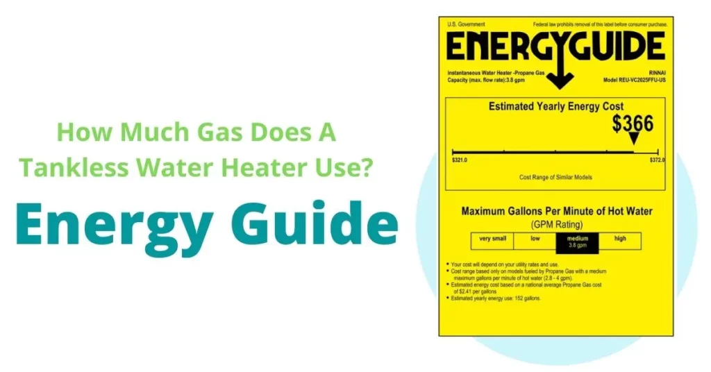 How much gas does a tankless water heater use